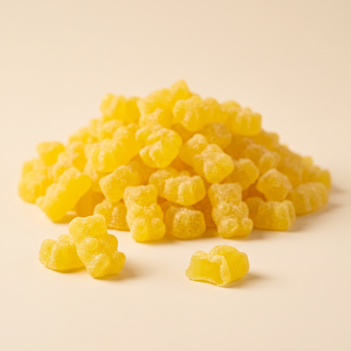 Lemon Royal Gummy Bears with a King's Chocolate bag