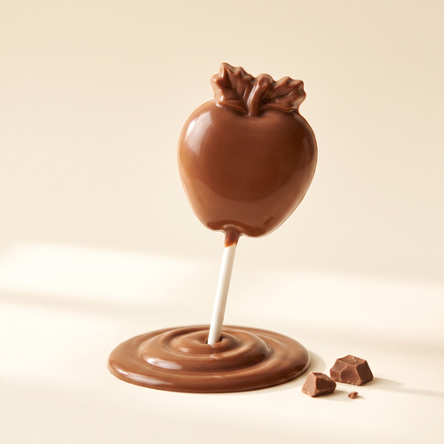 Big Apple Chocolate Pop — apple-shaped chocolate on a stick